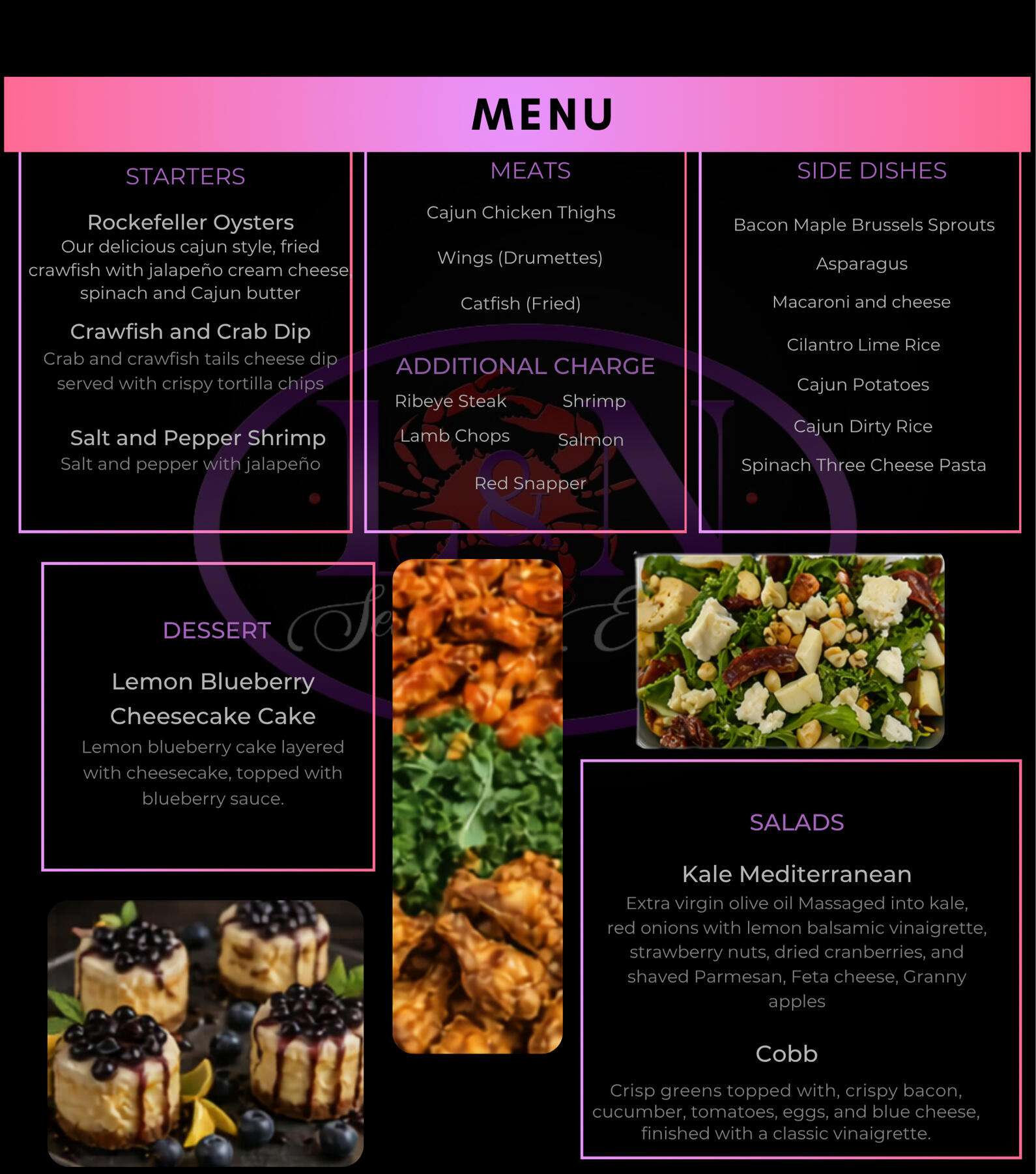 L & N Seafood Express Menu Catering Menu
